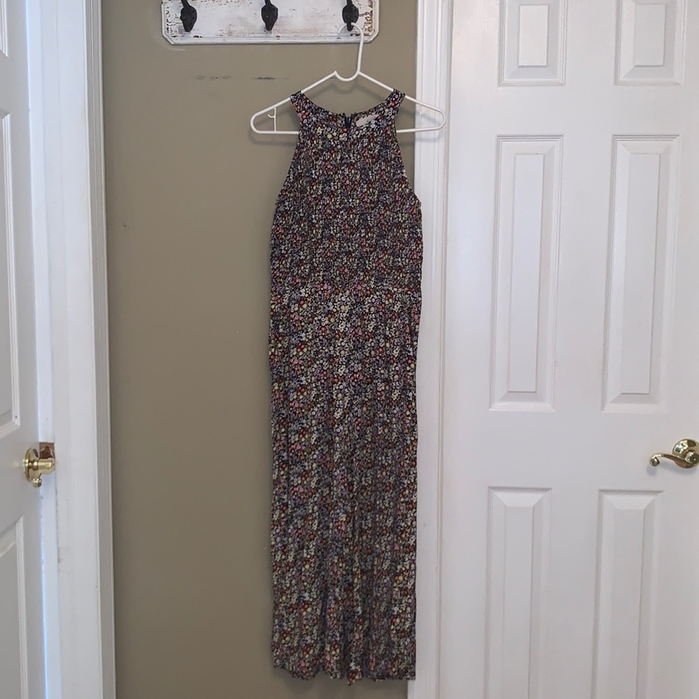Loft Floral Halter Jumpsuit